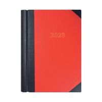 Collins A4 Desk Diary 2Day Per Page Black/Red 2023 42