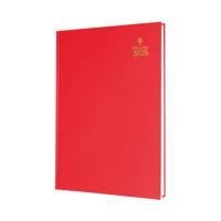 Collins A5 Desk Diary Day Per Page Red 2025 52-15.25