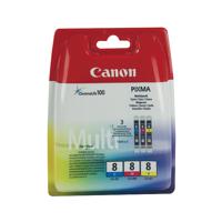 Canon CLI-8 Inkjet Cartridge Multipack Cyan/Magenta/Yellow 0621B029