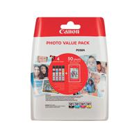 Canon CLI-581 Inkjet Cartridge + Photo Paper Value Pack CMYK (Pack of 4) 2106C005