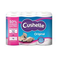 Cushelle Original 2-Ply Toilet Rolls Longer Rolls (Pack of 12) 1102184