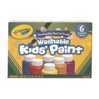 Crayola 6 Washable Kids Paint Colours CRY2828
