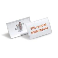 Durable Click Fold Name Badge with Combi Clip 54x90mm Clear (Pack of 25) 8214/19