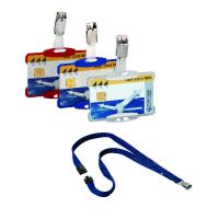 Durable Security Pass Holder PK25 FOC Blue Lanyards PK10 DB810736