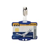 Durable Security Pass Holder with Clip 54x85mm Blue (Pack of 25) 8118/06
