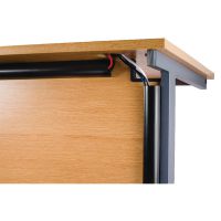 D-Line Black Desk Trunking Cable Management 50x25mm 1.5m (Pack of 2) 2D155025B