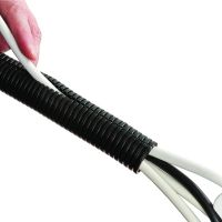 D-Line Cable Tube 32mm diameter Black 1.1m (Pack of 6) CTT1.1B/6