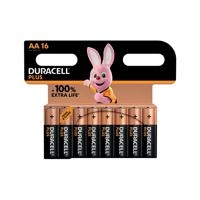 Duracell Plus AA Battery Alkaline 100% Extra Life (Pack of 16) 5009375