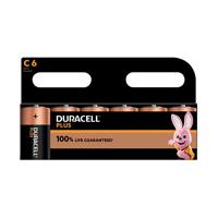 Duracell Plus C Battery Alkaline 100% Life (Pack of 6) 5009814
