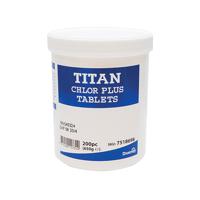 Titan Chlor + Chlorine Tabs (Pack of 200) 7518698