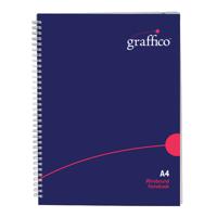 Graffico Hard Cover Wirebound Notebook 160 Pages A4 EN08810