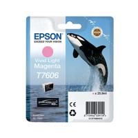 Epson T7606 Ink Cartridge Ultra Chrome HD Killer Whale Vivid Light Magenta C13T76064010