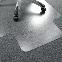 Floortex Cleartex PVC Chair Mat Carpet Lipped 1200x900x2.2mm Clear 119225LV