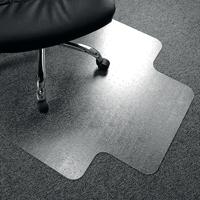 Cleartex PVC Chair Mat Carpet Lipped 1350x1150x2.2mm Clear 11341525LV