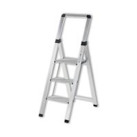 Climb-It 3 Tread Slim Step Ladder with Handrail 475x55x1410mm Aluminium FS193Z