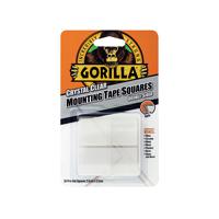 Gorilla Mounting Tape Squares Clear (Pack of 24) 3044111