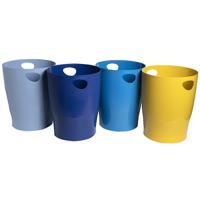 Exacompta Bee Blue Ecobin Recycled 15 Litres Assorted (Pack of 8)