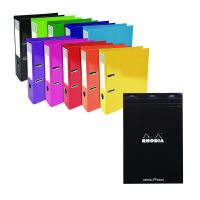 Iderama Lever Arch File 70mm Assorted (Pack of 10) FOC Rhodia Dot Pads (Pack of 5) GH811509