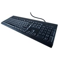 Computer Gear USB Standard Keyboard Black (Spill resistant design water drains away) 24-0232