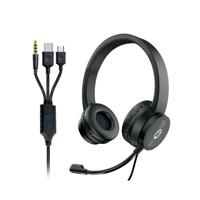 Connekt Gear Wired Overhead Headset with Boom Microphone USB-A/USB-C 3.5mm Jack TRRS 24-1532