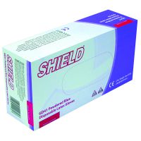 Shield Powdered Blue Small Latex Gloves (Pack of 100) GD41