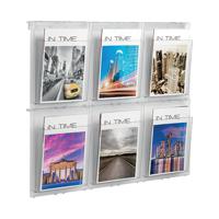 Helit Placativ Wall Display 6 x A4 Pockets Clear H6812002