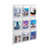 Helit Placativ Wall Display 9 x A4 Pockets Clear HS812102