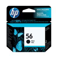 HP 56 Black Inkjet Cartridge (Standard Yield 450 Page Capacity) C6656AE