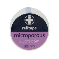 Reliance Medical Relitape Microporous Tape 2.5cmx5m (Pack of 12) 685