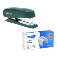 Rapesco Luna Stapler Charcoal FOC Staples (Pack of 5000) HT810889