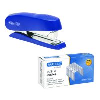 Rapesco Luna Stapler Blue FOC Staples HT810890