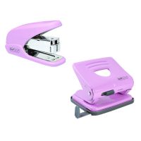 Rapesco 825 2 Hole Punch Pink with Free Stapler HT810926