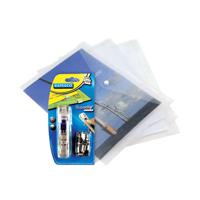 Rapesco Eco Popper Wallet A4 Clear FOC Supaclips (Pack of 5) HT810943