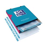 Oxford Punched Pocket 75micron A4 Blue/Clear (Pack of 100) 400002150
