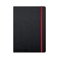 Black n' Red Casebound Hardback Notebook Ruled A5 Black 400033673