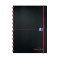 Black n' Red Wirebound Polypropylene Notebook 140 Pages A4 (Pack of 5) 100080166