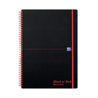 Black n' Red Wirebound Recycled Polypropylene Notebook 140 Pages A4 (Pack of 5) 100080167