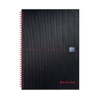 Black n' Red Wirebound Ruled Hardback Notebook 140 Pages A4 (Pack of 5) 100080173