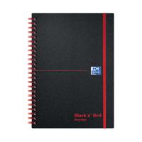 Black n' Red Wirebound Recycled Polypropylene Notebook 140 Pages A5 (Pack of 5) 100080221