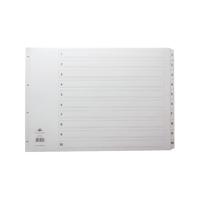Concord Index 1-10 A3 White Board with Clear Mylar Tabs 04601/CS46