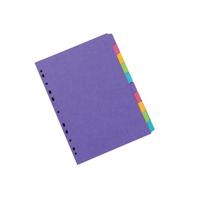 Concord Divider 10-Part A4 270gsm Bright Assorted 52699/526