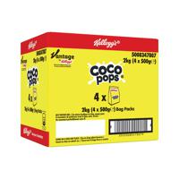Kellogg's Coco Pops Bag 500g (Pack of 4) 5115274000