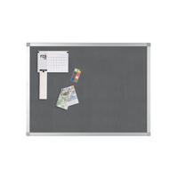 NEXT DAY DEL NOBO Professional Aluminium Felt Notice Board Grey 600 x 900mm 