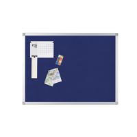 Q-Connect Aluminium Frame Felt Noticeboard with Fixing Kit 1200x900mm Blue 9700029