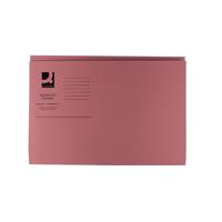 Q-Connect Square Cut Folder Mediumweight 250gsm Foolscap Pink (Pack of 100) KF01187