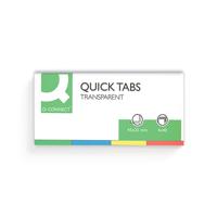 Q-Connect Quick Tabs 25x45mm 40 Tabs 4 Pads Clear/Assorted (Pack of 160) KF01225