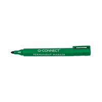 Q-Connect Permanent Marker Pen Bullet Tip Green (Pack of 10) KF01773