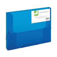 Q-Connect Elasticated Folder 25mm A4 Blue (Suitable for both A4 and Foolscap documents) KF02307