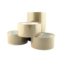 Q-Connect Low Noise Polypropylene Packaging Tape 50mmx66m Brown (Pack of 6) KF04381