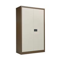 Jemini 2 Door Storage Cupboard Metal 420x960x1810mm Coffee/Cream KF08082